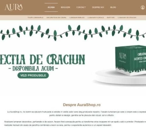 AuraShop.ro – Magazinul online de lumanari handmade care adauga frumusete si emotie in viata ta